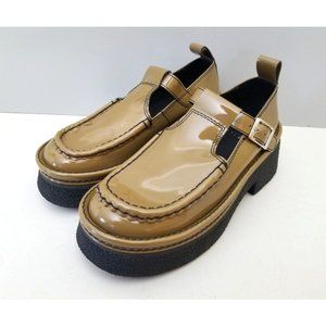 E8 By Miista Cathy Platform Mary Jane in Khaki Olive Size 39